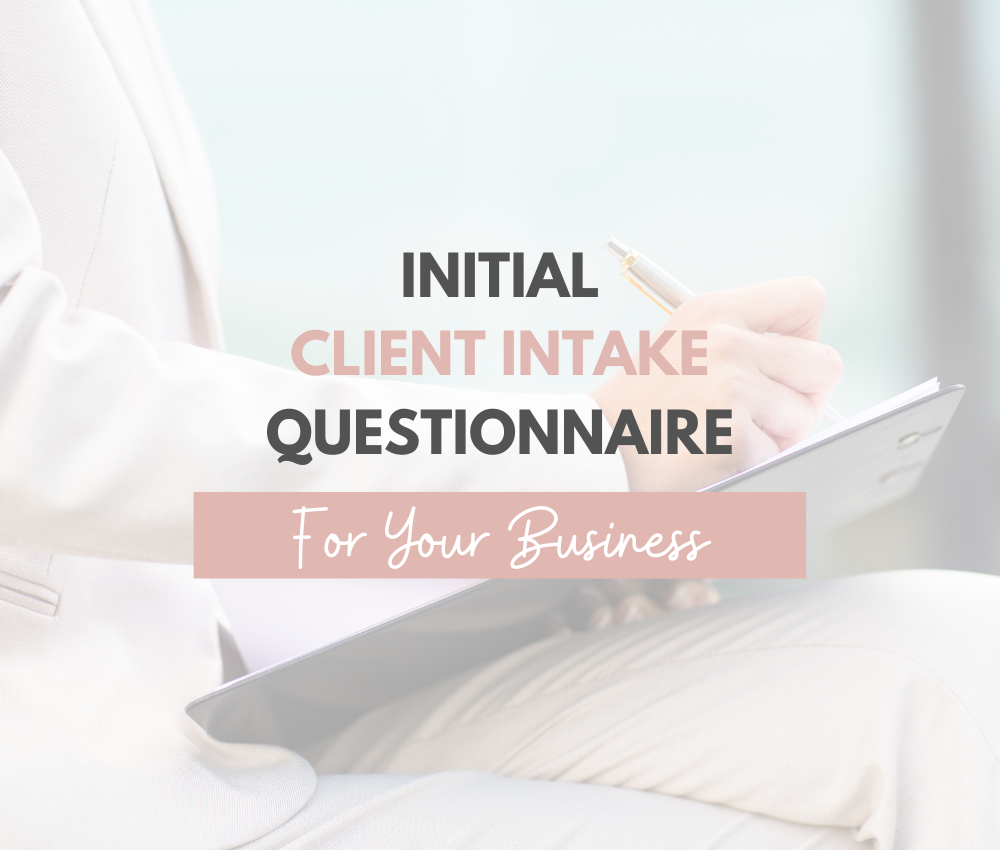 Initial Client Intake Questionnaire - Virtual Career Girl